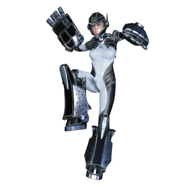 3d cg işleme süper bir kadın