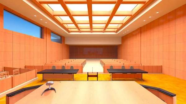 3D CG prestação de um tribunal do condado — Fotografia de Stock