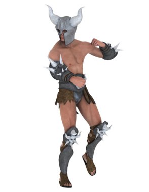 bir savaşçının 3d cg işleme