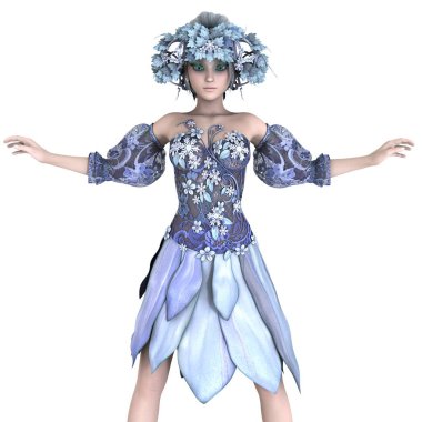 genç bir kadının 3d cg işleme