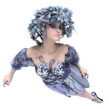 genç bir kadının 3d cg işleme