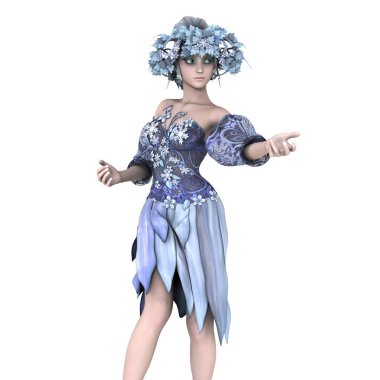 genç bir kadının 3d cg işleme