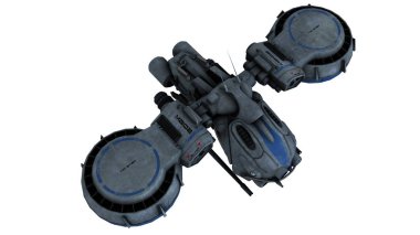 bir uzay gemisi 3d cg render