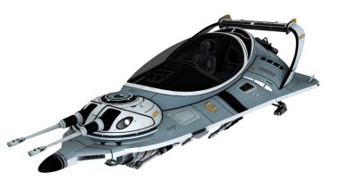 bir uzay gemisi 3d cg render