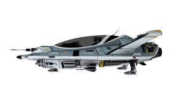 bir uzay gemisi 3d cg render