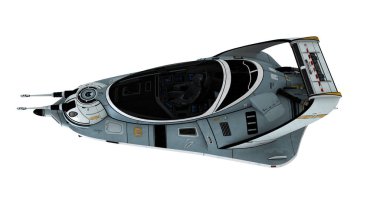 bir uzay gemisi 3d cg render