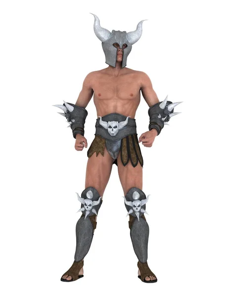 3D CG renderização de um guerreiro — Fotografia de Stock