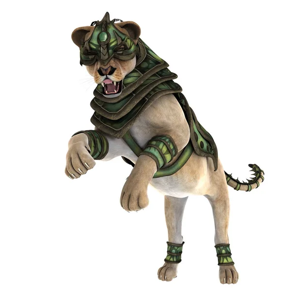 3D CG representación de un soldado leona —  Fotos de Stock