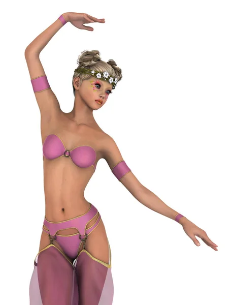 Vykreslování 3D cg tanečnice — Stock fotografie