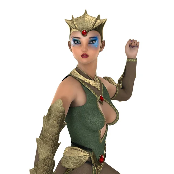 3D CG rendering of a female knight — Stock Photo, Image