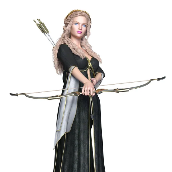 3D CG rendering of a master archer — Stock Photo, Image