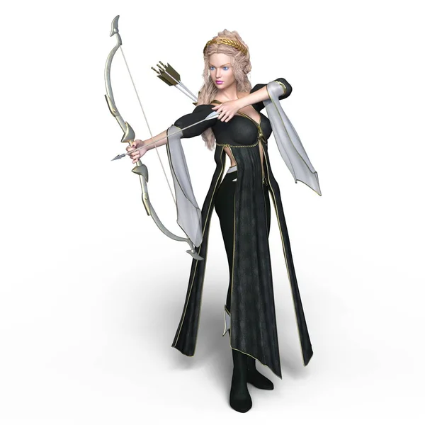 3D CG rendering of a master archer — Stock Photo, Image