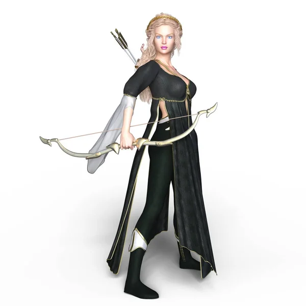 3D CG візуалізація майстра лучника — стокове фото