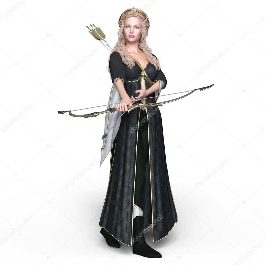 3D CG rendering of a master archer