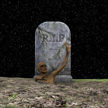 3d cg işleme bir zombi