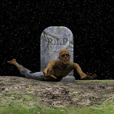 3d cg işleme bir zombi