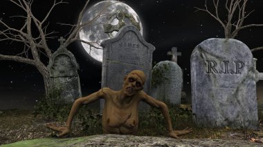 3d cg işleme bir zombi