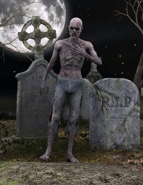 3d cg işleme bir zombi