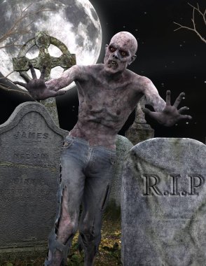 3d cg işleme bir zombi