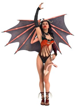 Şeytan kadın 3d cg render