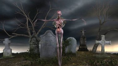 3d cg işleme bir zombi