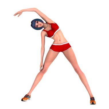 kadın atlet 3d cg render