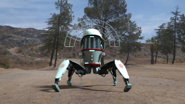 bir uzay sondası 3d cg render