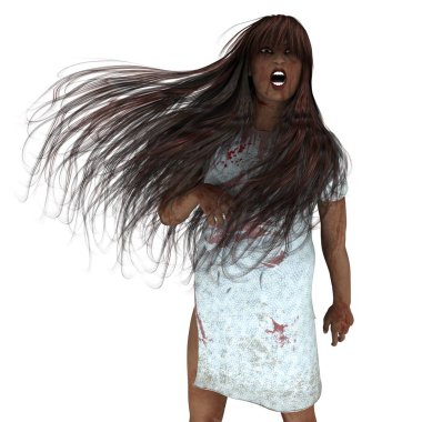 bir kadın zombi 3d cg işleme