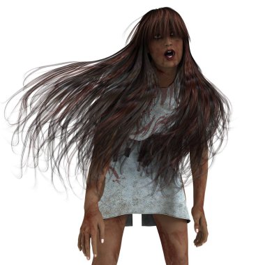bir kadın zombi 3d cg işleme