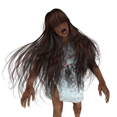 bir kadın zombi 3d cg işleme