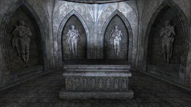 bir mezar joss ev 3d cg render