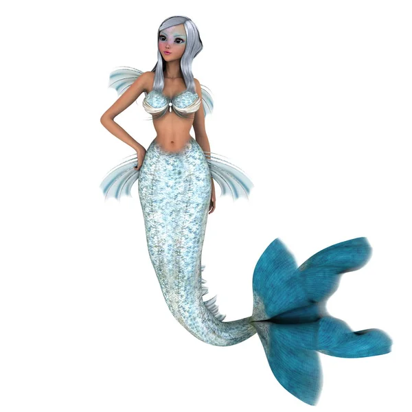 3D CG representación de una sirena — Foto de Stock