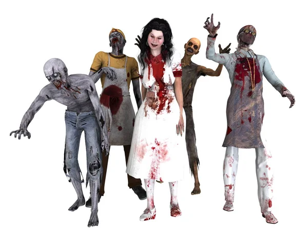 3D CG representación de zombies — Foto de Stock