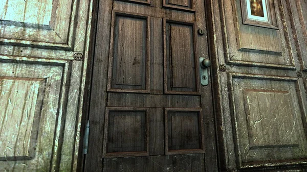 3D CG rendering of an old door — Stock Photo, Image