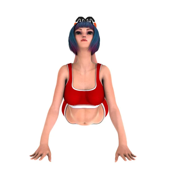 3D CG-рендеринг спортсменки — стоковое фото
