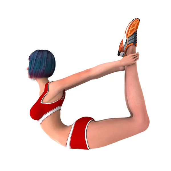 3D CG renderização de uma atleta feminina — Fotografia de Stock