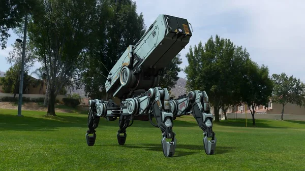 Redare 3D CG a unui robot de luptă — Fotografie, imagine de stoc