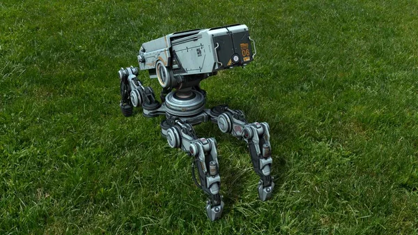 3D CG representación de un robot de batalla —  Fotos de Stock