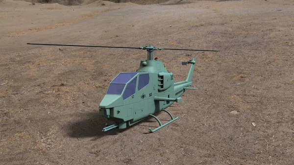 3D CG representación de un helicóptero — Foto de Stock