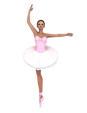 bir balerin 3d cg render