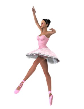 bir balerin 3d cg render