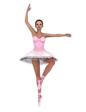 bir balerin 3d cg render