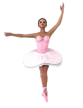 bir balerin 3d cg render