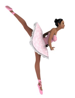 bir balerin 3d cg render