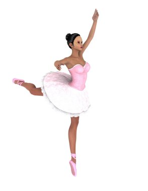 bir balerin 3d cg render