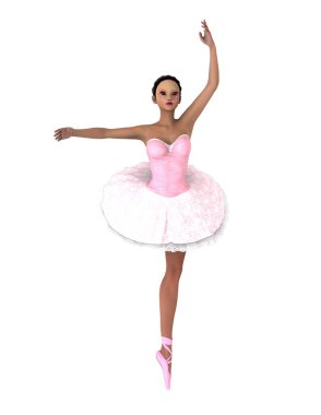 bir balerin 3d cg render