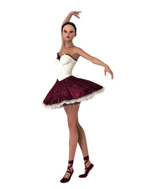 bir balerin 3d cg render