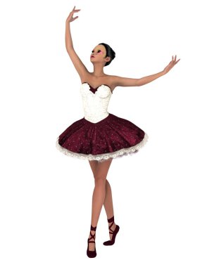 bir balerin 3d cg render