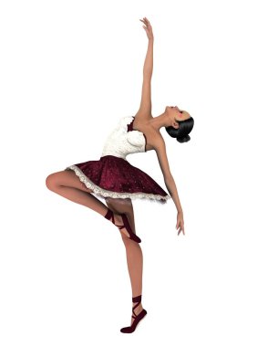 bir balerin 3d cg render