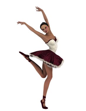 bir balerin 3d cg render